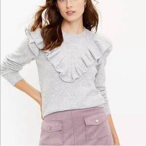 LOFT Soft Gray Knit Sweater